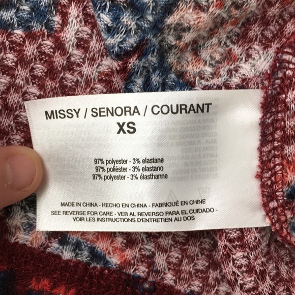 William Rast Burgundy Floral Waffle Knit Top - Picture 6 of 10